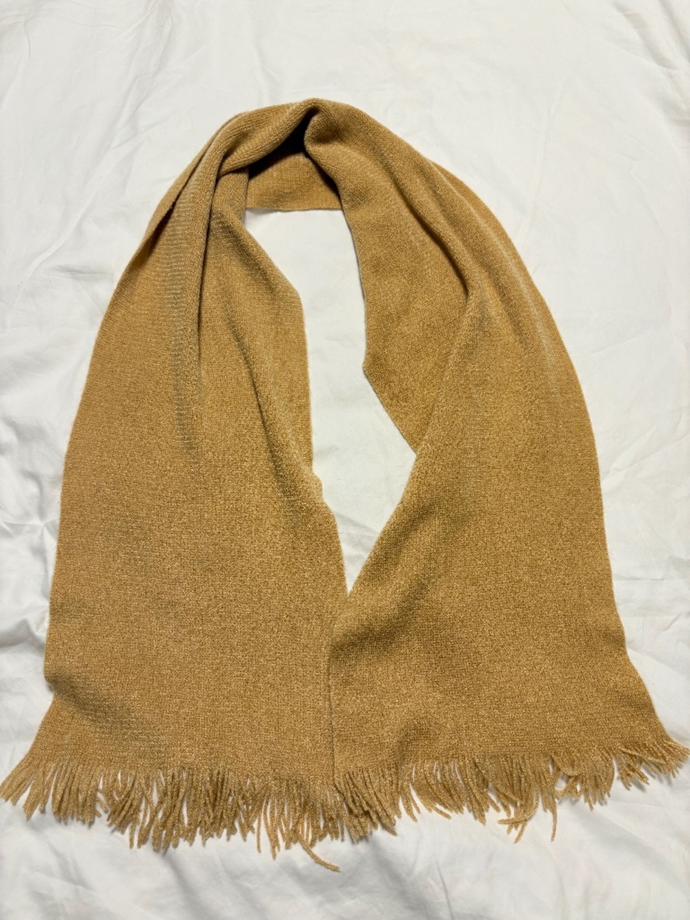 Vintage Bloomingdale’s Lightweight Cashmere & Chenille Fringe Scarf
